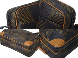 LOUIS VUITTON ルイヴィトン ナイルメッセンジャー PM ショルダーバッグ ダミエジャイアント NIGO N40359 ブラウン 美品 中古 4c075722