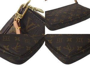 極美品 LOUIS VUITTON ルイヴィトン アクセサリーポーチ ポシェットアクセソワール M51980 モノグラム ブラウン スト付き 中古 4c075727