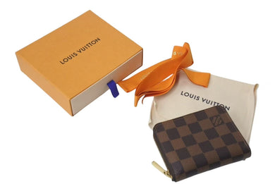 LOUIS VUITTON ルイヴィトン ダミエ コインパース カードケース コインケース フランス製 PVC ブラウン 美品 中古 4c075731