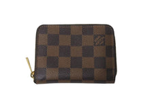 Load image into Gallery viewer, LOUIS VUITTON ルイヴィトン ダミエ コインパース カードケース コインケース フランス製 PVC ブラウン 美品 中古 4c075731