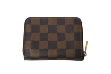 Load image into Gallery viewer, LOUIS VUITTON ルイヴィトン ダミエ コインパース カードケース コインケース フランス製 PVC ブラウン 美品 中古 4c075731