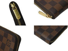 Load image into Gallery viewer, LOUIS VUITTON ルイヴィトン ダミエ コインパース カードケース コインケース フランス製 PVC ブラウン 美品 中古 4c075731