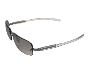 PRADA プラダ サングラス ハーフリム SPR 69C 2AC-7A1 メタル プラスチック シルバー Japan製 クリア 美品 中古 4c075733
