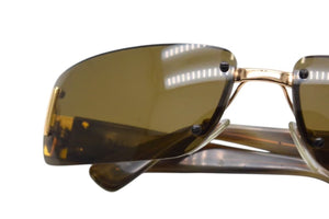 BVLGARI ブルガリ サングラス ブラウンレンズ マーブル 62□15 120 626 101/73 ゴールド金具 美品 中古 4c075739