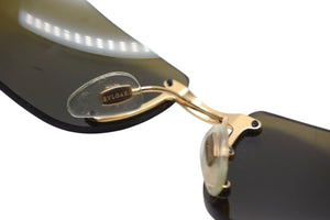 BVLGARI ブルガリ サングラス ブラウンレンズ マーブル 62□15 120 626 101/73 ゴールド金具 美品 中古 4c075739