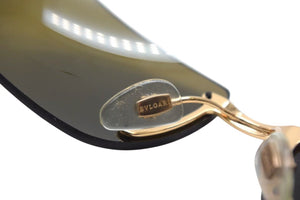 BVLGARI ブルガリ サングラス ブラウンレンズ マーブル 62□15 120 626 101/73 ゴールド金具 美品 中古 4c075739