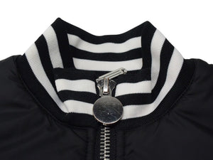 GIVENCHY ジバンシー キッズ 子供服 ジャケット ブルゾン H16034 ナイロン ブラック ホワイト シルバー金具 サイズ8 美品 中古 4c075748