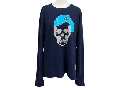 lucien pellatfinet ルシアン ペラフィネ ニット スカル LPF キャップ トップス ネイビー ネイビー グレー 美品 中古 4c075751 正規品