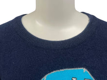 Load image into Gallery viewer, lucien pellatfinet ルシアン ペラフィネ ニット スカル LPF キャップ トップス ネイビー ネイビー グレー 美品 中古 4c075751 正規品