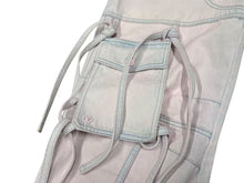 画像をギャラリービューアに読み込む, LOUIS VUITTON ルイヴィトン デニムパンツ RM201 TLP HID61W カーゴパンツ ブリーチ加工 ピンク ブルー コットン 29 良品 中古 4c075754