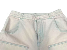 画像をギャラリービューアに読み込む, LOUIS VUITTON ルイヴィトン デニムパンツ RM201 TLP HID61W カーゴパンツ ブリーチ加工 ピンク ブルー コットン 29 良品 中古 4c075754