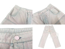 画像をギャラリービューアに読み込む, LOUIS VUITTON ルイヴィトン デニムパンツ RM201 TLP HID61W カーゴパンツ ブリーチ加工 ピンク ブルー コットン 29 良品 中古 4c075754