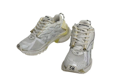 BALENCIAGA バレンシアガ Runner スニーカー ホワイト ランナー ラバー ポリウレタン ポリエステル 772774W3RMU9000 サイズ38 美品 中古 4c075755