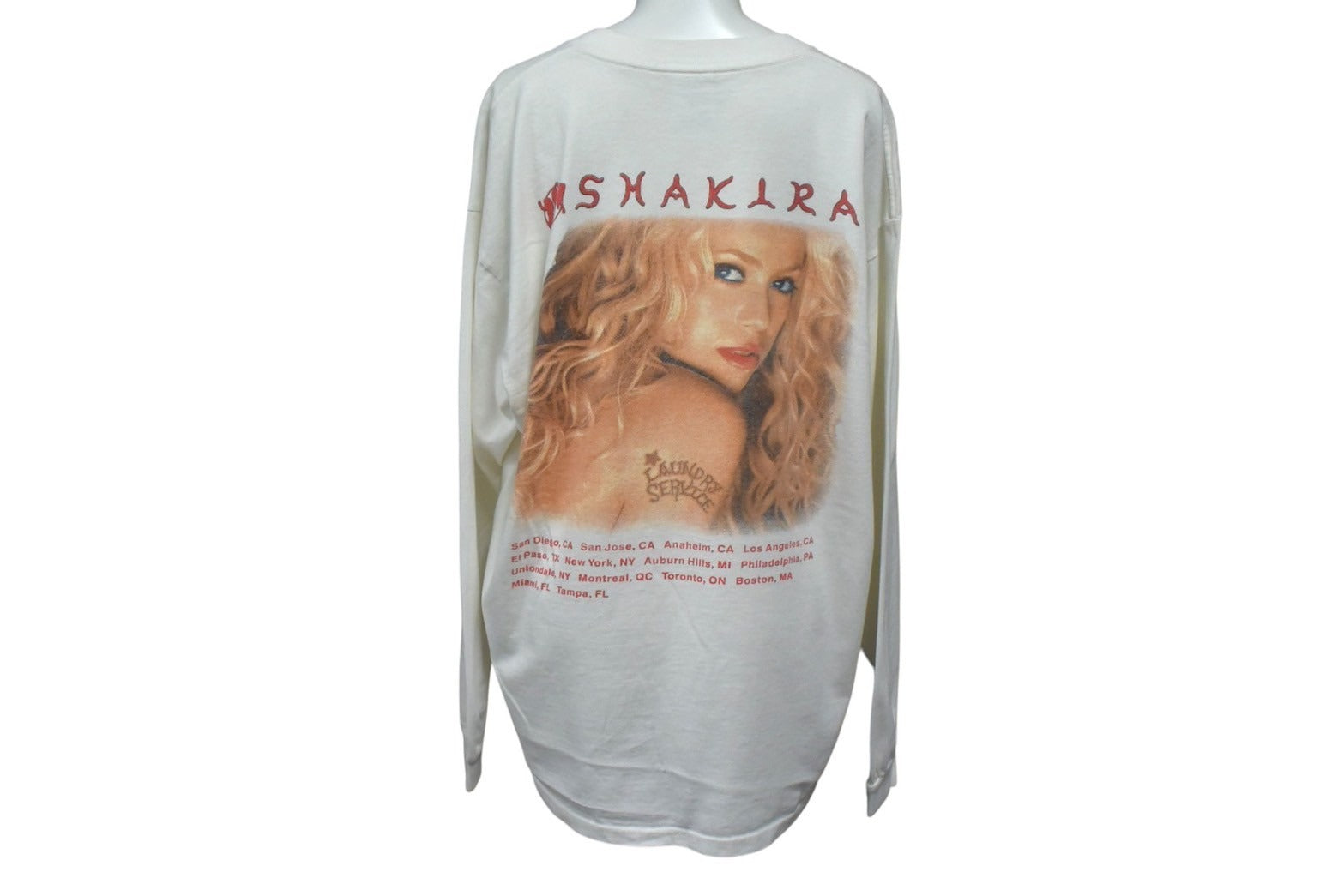 VINTAGE ビンテージ SHAKIRA シャキーラ 2003 Tour of the Mongoose Bootleg 長袖Ｔシャツ サイズ L 美品 中古 4c075758 VINTAGE ビンテージ SHAKIRA シャキーラ 2003 Tour of the
