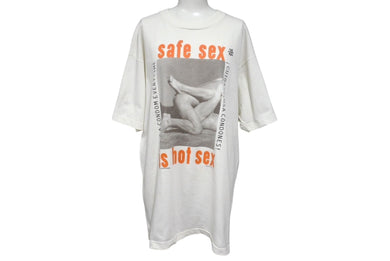 VINTAGE ヴィンテージ 90's Steven Meisel スティーヴンマイゼル Safe sex is hot sex 半袖Tシャツ サイズXL フォト 写真家 美品 中古 4c075760