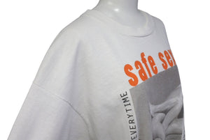 VINTAGE ヴィンテージ 90's Steven Meisel スティーヴンマイゼル Safe sex is hot sex 半袖Tシャツ サイズXL フォト 写真家 美品 中古 4c075760