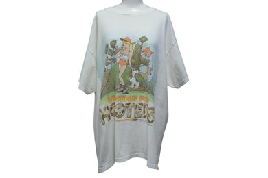 VINTAGE ヴィンテージ 1995 HOOTERS フーターズ キャラTシャツ ホワイト 古着 コットン XL 中古 4c075763 