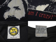 Load image into Gallery viewer, VINTAGE ヴィンテージ 90&#39;s BALZOUT バルズアウト チャールズマンソン Tシャツ サイズL 蓄光プリント ブラック 古着 中古 4c075769