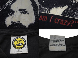 VINTAGE ヴィンテージ 90's BALZOUT バルズアウト チャールズマンソン Tシャツ サイズL 蓄光プリント ブラック 古着 中古 4c075769