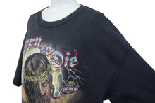 画像をギャラリービューアに読み込む, VINTAGE ヴィンテージ 90&#39;s JEASUS BORN TO DIE ジーザス 半袖Tシャツ サイズXL キリスト 1991年製 古着 美品 中古 4c075772 
