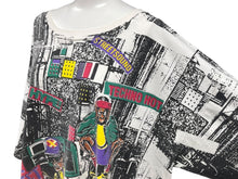 Load image into Gallery viewer, VINTAGE ヴィンテージ 90&#39;s The street life 総柄プリントTシャツ サイズ2XL コットン HIP HOP マルチカラー 美品 中古 4c075774
