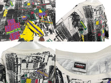 Load image into Gallery viewer, VINTAGE ヴィンテージ 90&#39;s The street life 総柄プリントTシャツ サイズ2XL コットン HIP HOP マルチカラー 美品 中古 4c075774