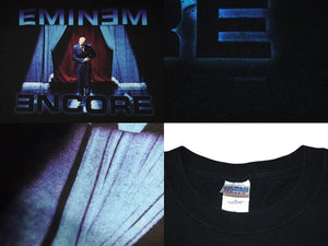 極美品 VINTAGE ヴィンテージ 00s 2004年製 EMINEM エミネム ENCORE アンコール 半袖Tシャツ サイズL ブラック 古着 中古 4c075775