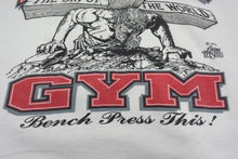 画像をギャラリービューアに読み込む, VINTAGE ヴィンテージ 1990年製 LORD&#39;S GYM ローズジム Tシャツ サイズL ジーザスクライド ホワイト 古着 中古 4c075779 