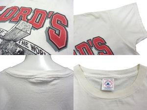 VINTAGE ヴィンテージ 1990年製 LORD'S GYM ローズジム Tシャツ サイズL ジーザスクライド ホワイト 古着 中古 4c075779 