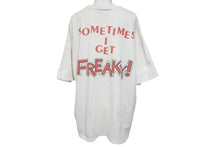 Load image into Gallery viewer, VINTAGE ヴィンテージ SOMETIMES I GET FREAKY! 半袖Tシャツ サイズXL ホワイト ADVANCE ATHLETIC 古着 美品 中古 4c075781