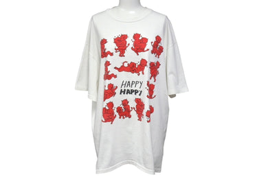 VINTAGE ヴィンテージ 90's Devil Sex Positions デビルセックスポジション半袖Tシャツ サイズL ホワイト 美品 中古 4c075786 