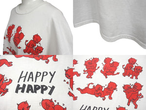 VINTAGE ヴィンテージ 90's Devil Sex Positions デビルセックスポジション半袖Tシャツ サイズL ホワイト 美品 中古 4c075786 