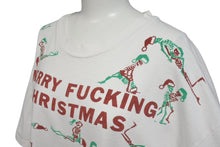 画像をギャラリービューアに読み込む, VINTAGE ビンテージ MERRY FUCKING XMAS 四十八手 骸骨ドクロ半袖Ｔシャツ ホワイト サイズFREE 美品 中古 4c075787 