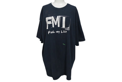 VINTAGE ヴィンテージ FML ファック マイ ライフ Filthy Shirt.com 半袖Tシャツ コットン ネイビー ホワイト 古着 美品 中古 4c075788 