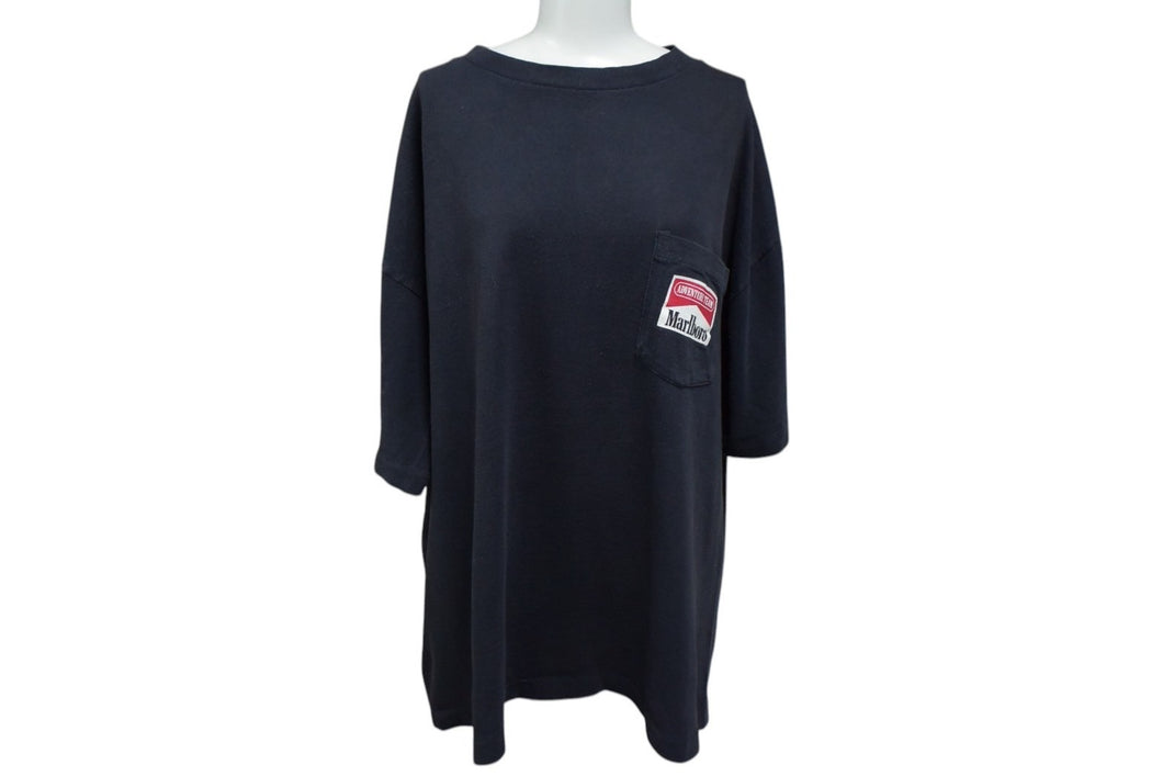 [中古/中古]半袖Ｔシャツ VINTAGE ヴィンテージ Marlboro SNAKE PASS Tシャツ ブラック コットン Bランク 中古 4c075795 