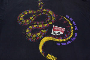 [中古/中古]半袖Ｔシャツ VINTAGE ヴィンテージ Marlboro SNAKE PASS Tシャツ ブラック コットン Bランク 中古 4c075795 