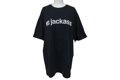 VINTAGE ヴィンテージ Jackass ジャッカス プロモーション半袖Tシャツ 2005 コットン ブラック ホワイト サイズL 良品 中古 4c075801 