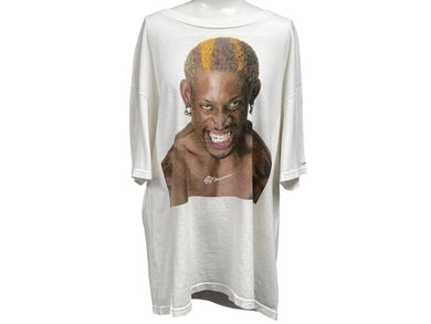 VINTAGE ヴィンテージ DUNLOP ダンロップ DENIS RODMAN デニスロッドマン プロモーションTシャツ ホワイト サイズL 美品 中古 4c075808