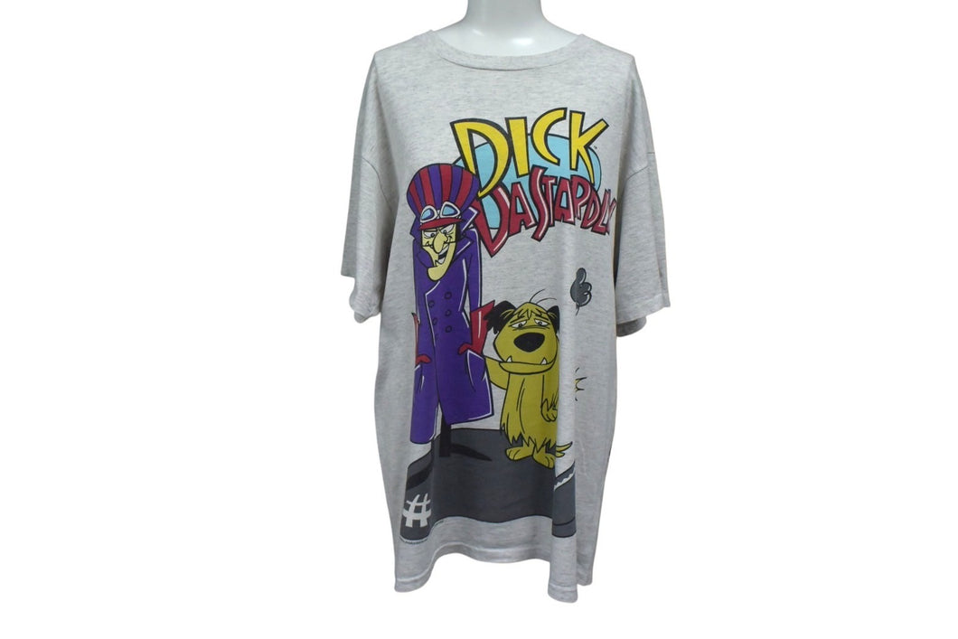 VINTAGE ヴィンテージ Dick Dastardly ディックダスタードリー 半袖Tシャツ 1993年製 グレー コットン サイズL 美品 中古 4c075809 