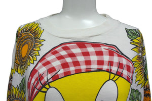 VINTAGE ヴィンテージ TWEETY トゥイーティー 半袖Tシャツ LOONEY TUNES ルーニーテューンズ ホワイト 美品 中古 4c075810 