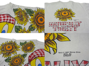 VINTAGE ヴィンテージ TWEETY トゥイーティー 半袖Tシャツ LOONEY TUNES ルーニーテューンズ ホワイト 美品 中古 4c075810 