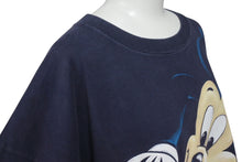 画像をギャラリービューアに読み込む, VINTAGE ヴィンテージ ミッキー ミッキー オフィシャル 半袖Tシャツ コットン ネイビー ベージュ ONE SIZE 良品 中古 4c075813 