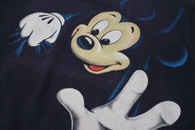 画像をギャラリービューアに読み込む, VINTAGE ヴィンテージ ミッキー ミッキー オフィシャル 半袖Tシャツ コットン ネイビー ベージュ ONE SIZE 良品 中古 4c075813 