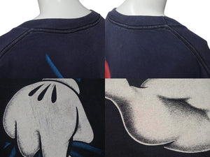 VINTAGE ヴィンテージ ミッキー ミッキー オフィシャル 半袖Tシャツ コットン ネイビー ベージュ ONE SIZE 良品 中古 4c075813 
