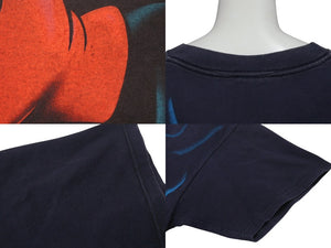 VINTAGE ヴィンテージ ミッキー ミッキー オフィシャル 半袖Tシャツ コットン ネイビー ベージュ ONE SIZE 良品 中古 4c075813 