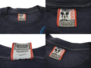 VINTAGE ヴィンテージ ミッキー ミッキー オフィシャル 半袖Tシャツ コットン ネイビー ベージュ ONE SIZE 良品 中古 4c075813 