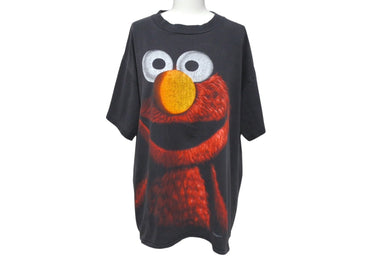 VINTAGE ヴィンテージ 90's ELMO エルモ プロモーション半袖Tシャツ サイズL セサミストリート ブラック 古着 美品 中古 4c075815 