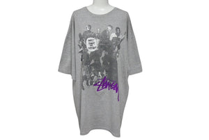 OLD STUSSY オールドステューシー フォト半袖Tシャツ 古着 ヴィンテージ コットン グレー ブラック サイズXL 美品 中古 4c075818 