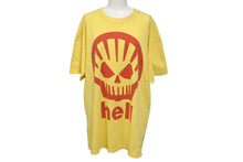 画像をギャラリービューアに読み込む, VINTAGE ヴィンテージ シェル パロディ ヘル半袖Tシャツ コットン イエロー レッド サイズL 良品 中古 4c075822 