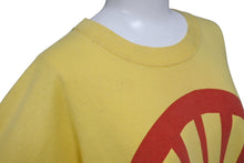 画像をギャラリービューアに読み込む, VINTAGE ヴィンテージ シェル パロディ ヘル半袖Tシャツ コットン イエロー レッド サイズL 良品 中古 4c075822 